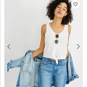 Madewell Texture & Thread Tie-Front Tank